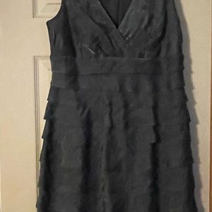 Blue cocktail dress with pleats